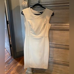 The Limited NWOT tan dress boat neck sleeveless work dress fitted size 2